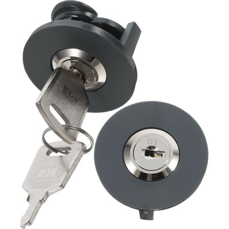 2Pièces Serrure de Prise Électrique de Zinc pour Sécuriser les Prises de Type Verrouillage Languette Rotative Protection Accès