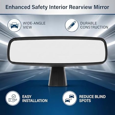 Rétroviseur intérieur universel à ventouse pour voiture 8154AK, compatible avec les modèles 3008, 308, 308S, 408 et 508 (2008) - Miroir grand angle (1/3)