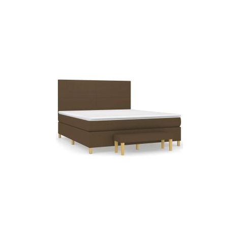 Sommier à lattes de lit avec matelas Marron foncé 180x200 (1/5)