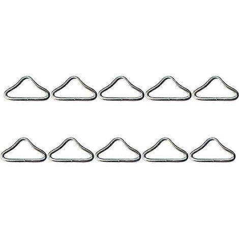 30 anneaux triangulaires argentés en forme de V pour pièces de rechange de trampoline (1/2)