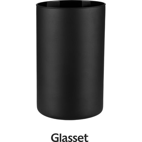 Vase en verre mat Glasset Luca Noir Mat H21 cm (1/5)