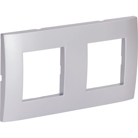 Plaque de finition double Kalya - Argent - Zenitech