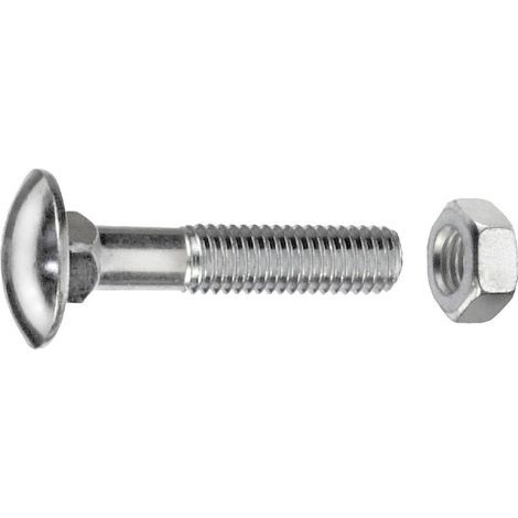 Connex Schlossschrauben M12 x 80 mm - 20 Stück verzinkt Schlossschrauben