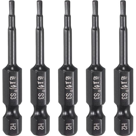 Clé À Tête Hexagonale Pour Foret 2mm(H2) Métrique 1/4" 5pcs (1/5)