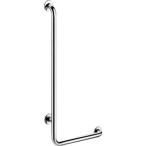 Delabie - Barre de maintien en L Diam 32 H. 1150 mm à droite Inox poli satiné