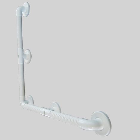 AKW 1900 Series 90 Degree Angled Grab Rail 610mm Length White