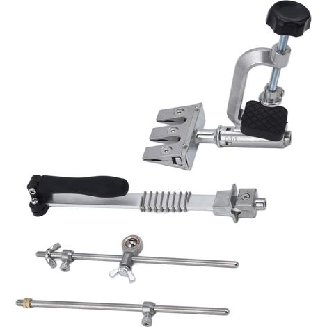 RH-006 Messerschärfer-Set mit festem Winkel aus Metall für Küchenmesser, Schleifstein und Bügelwerkzeug, Komplettset (1/5)