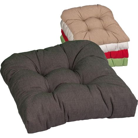Sitzkissen Stuhl 40x40 Halbrund Made in EU Bequemes, 10cm Dickes Stuhlkissen Waschbar Indoor & Outdoor geeignet Dank Ausbleich-Schutz und Reißfestigkeit Sitzpolster in Apfel-Grün (1/5)