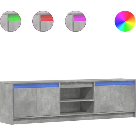 Maison Exclusive - TV-Schrank mit LED-Beleuchtung Betongrau 180x3 (1/5)