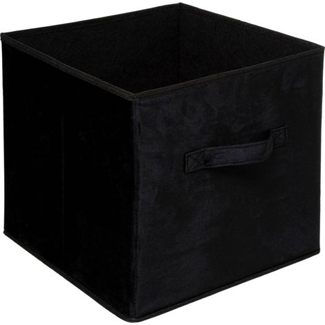 Cestino in velluto mix n modul 31x31cm nero - 5five
