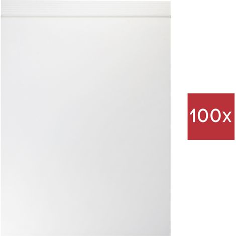 Druckverschlussbeutel ohne Beschriftungsstreifen (L x B) 250 mm x 180 mm Transparent Polyethylen  10