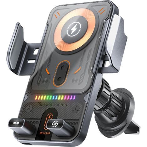 Handyhalterung fürs Auto – 90°-Drehung mit Motor – Qi-Wireless-Ladefunktion – Halterung für Autolüfter – 1 Stück (1/5)