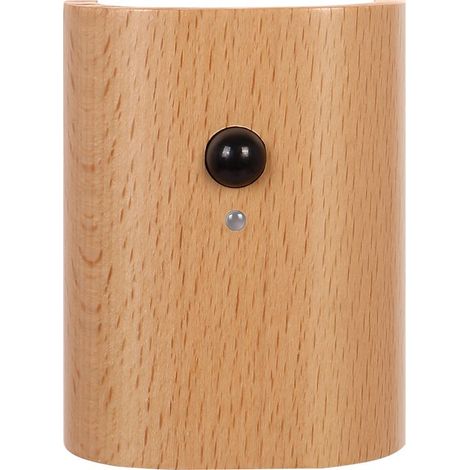 Aplique de pared interior con sensor de movimiento, lámpara de pared LED inalámbrica recargable por USB, aplique de pared de madera, no requiere taladrar, para dormitorio, mesita de noche, pasillo, sa (1/4)
