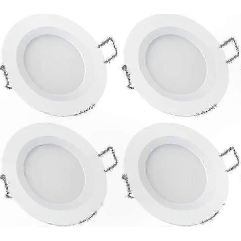 Plafonniers LED encastrés en aluminium, 4 x 3 W, 3200 K, intensité variable, compatibles avec les camping-cars et les applications marines. (1/3)
