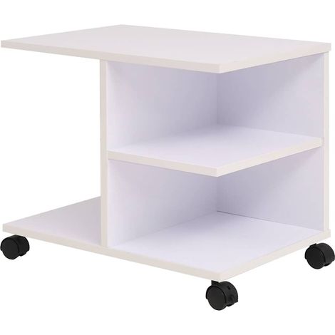 vidaXL Estantería con ruedas blanca 50x35x42 cm (1/5)