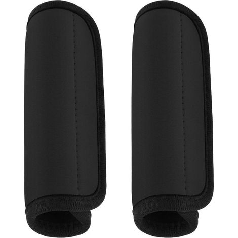 2 pezzi di coprimaniglie per valigie，coprimaniglie morbide e confortevoli，coprietichette per bagagli，accessori da viaggio，nero (1/5)