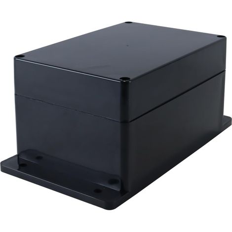 Boîtier électronique Universel en Plastique ABS Noir - étanche et Anti-poussière avec languettes de Fixation - 160 x 110 x 90 mm (1/5)