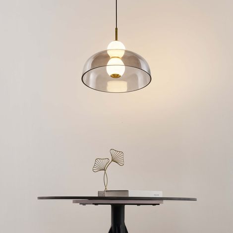 Suspension cloche ouverte en verre LED intégrée 30 cm - Santo (1/5)