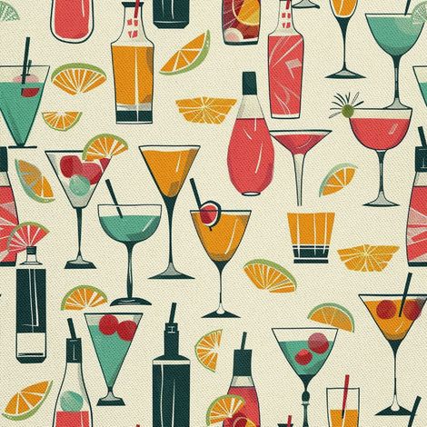 Outdoor-Dekostoffe Oxford - Motiv Cocktail DX8592 (1/5)