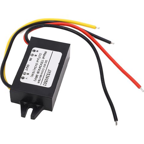 DC-DC-Spannungswandlermodul 12V 24V auf 5V 3A, IP67 wasserdicht, hoher Wirkungsgrad, Abwärtswandler, Stromversorgung für LED, Telefon, Kamera. (1/5)