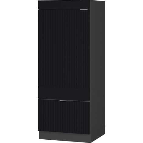 Set mobili bagno Fame-Line, Nero rigato, 60 cm, Vicco