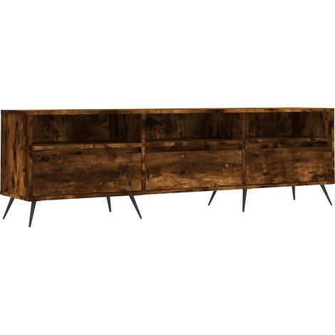 Mobile TV Armadietto TV Mobile Porta TV Rovere Fumo 150x30x44,5 cm in Legno Multistrato (1/4)
