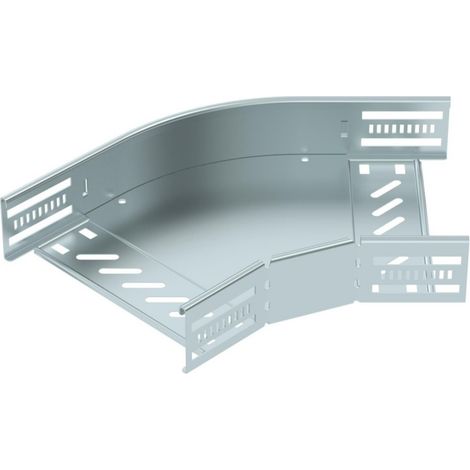 OBO Bettermann Bogen 45° für Kabelrinne, horizontal 60x200 Stahl bandverzinkt, 6036104