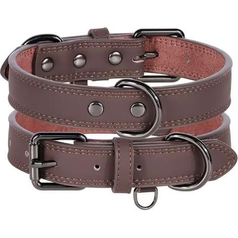 (BRAUN) Hundehalsband aus Leder, Größe XL – Braun – Verstellbar – Strapazierfähig (1/5)