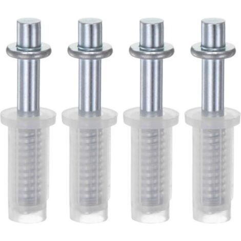 Lot de 4 pivots supérieurs à deux volets 9,5 mm Acier et plastique Pour portes de 2,5 à 4,5 cm d'épaisseur Installation facile