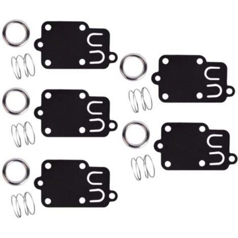 Kit de joint de diaphragme de carburateur en 5 pièces pour moteurs Briggs & Stratton de 2 à 5 CV : 270026, 272538, 272538S, 272637, 4157, 4168, 5021, 5021K, 690766, 221377 et capuchons de ressort. (1/4)