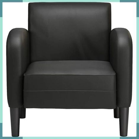 4100529 Chaise de canapé avec accoudoirs noir 54 cm similicuir (1/5)