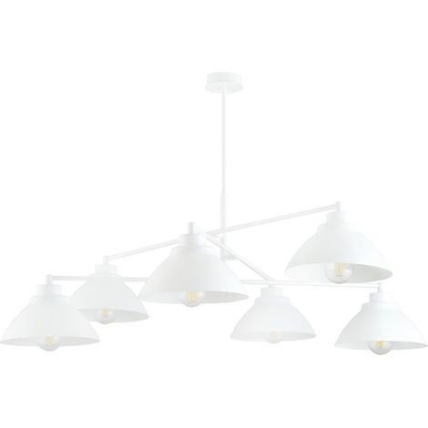 Lampadario Maverick 6 luci bianco Emibig 100 cm E27 (1/4)
