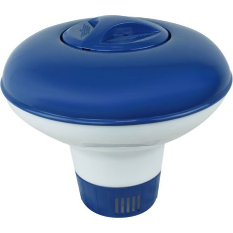 Linxor – Diffuseur flottant réglable Ø 22 cm pour chlore et brome – Entretien piscine enterrée et hors sol – Couvercle verrouillable en plastique