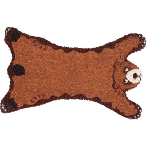 ZERBINO IN COCCO PELLE ORSO 74x44CM