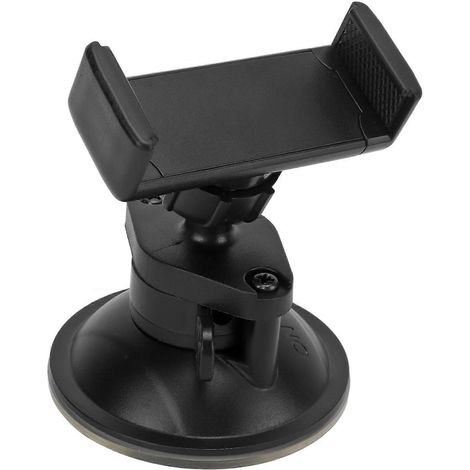 Support téléphonique voiture à ventouse 360° orientable, fixation smartphone pour pare-brise, tableau de bord, bureau et vitre, support universel robuste (1/5)