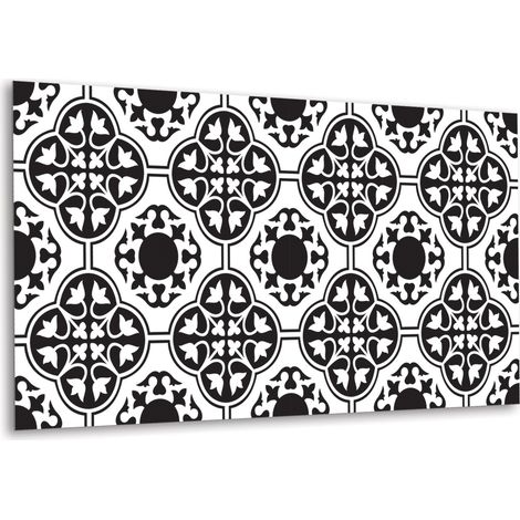 Panneau mural en vinyle autocollant - Lambris PVC - 100 cm x 50 cm - Décoration florale (1/5)