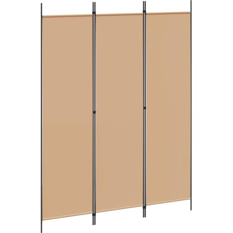 vidaXL Paravent à 3 panneaux Beige 150 x 200 cm Tissu