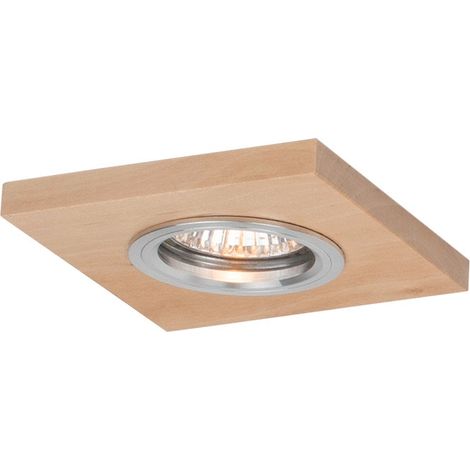 Plafonnier encastrable en Bouleau Naturel Plaque Bois 10 cm VITAR (1/3)