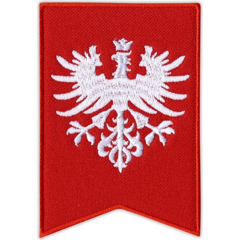 Bandera del levantamiento de la Gran Polonia de 1918-1919 - águila con corona - Para coser - Parche/Insignia/Emblema bordado
