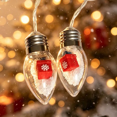 Guirlande lumineuse LED de Noël, Ampoules décoratives, 1,5 mètre, 10 LED, Fonctionne sur piles (piles non incluses)