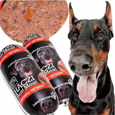 Nassfutterriegel für Hunde HACZI 95 % Fleisch, Rindfleisch, Gemüse 20 x 450 g