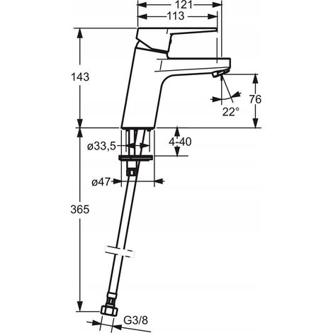 Oras Twista Waschbeckenarmatur schwarz matt elegant