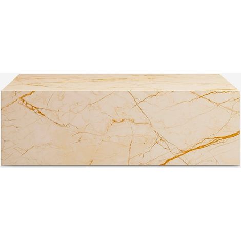 Couchtisch mit Marmor-Effekt im modernen Design 90x50x28cm Mahner
