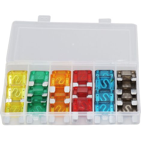 24 pièces fusibles automobiles en alliage de zinc, assortiment de fusibles lames 20A à 70A, pièces auto (1/5)