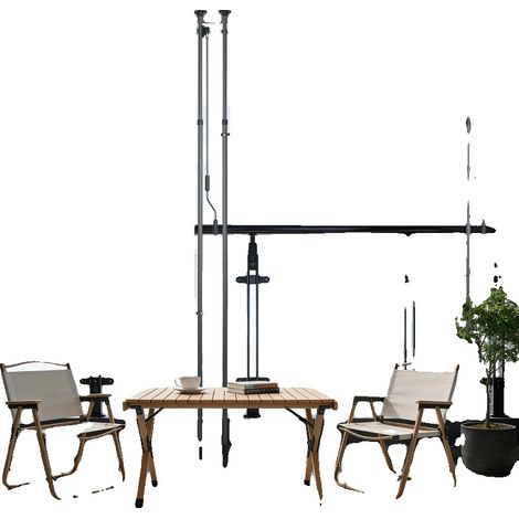 Tenda da sole per esterni, dimensioni 3 m x 2,5 m, installazione a morsetto, adatta per balconi e terrazze, materiale resistente ai raggi UV, protezione dal vento. (1/5)
