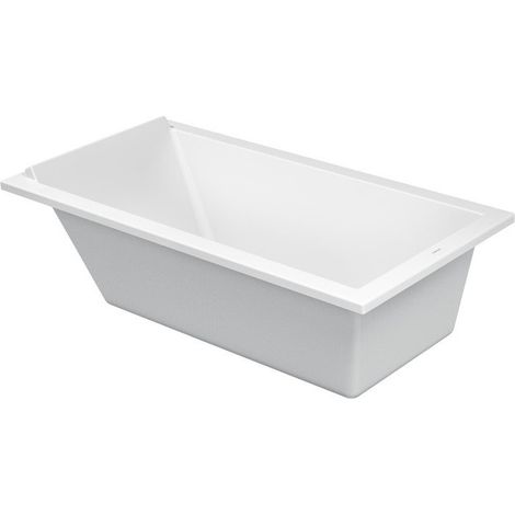 Baignoire rectangulaire STARCK 1 dossier incliné 1700x900mm blanc