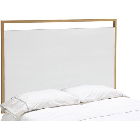 Cabecero 160X4X100 Madera Blanco/Metal Dorado
