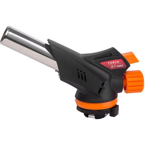 Briquet chalumeau portable pour cuisine, cuisson en extérieur, camping, outil de pâtisserie et barbecue, tête de torche à flamme 509 (1/5)