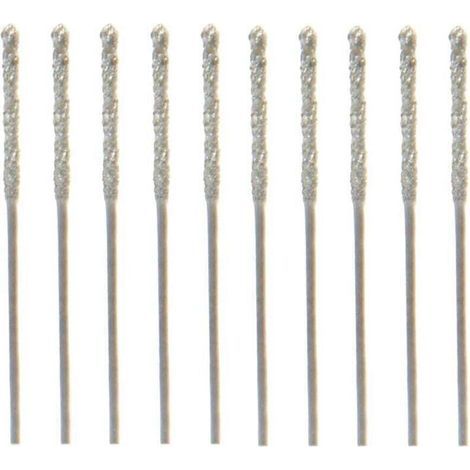 Set di 20 punte da trapano elicoidali diamantate da 0,8 mm per piastrelle, pietra e vetro. (1/4)