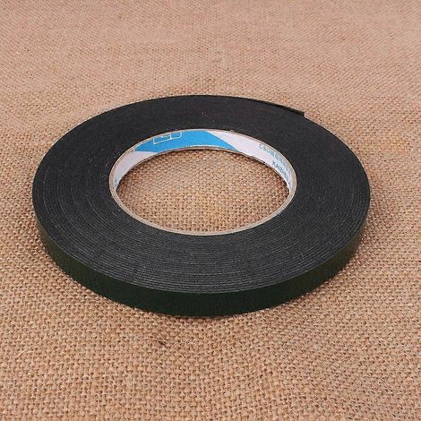 10 m extra starkes, wasserfestes, selbstklebendes, doppelseitiges Schaumstoffklebeband, schwarz